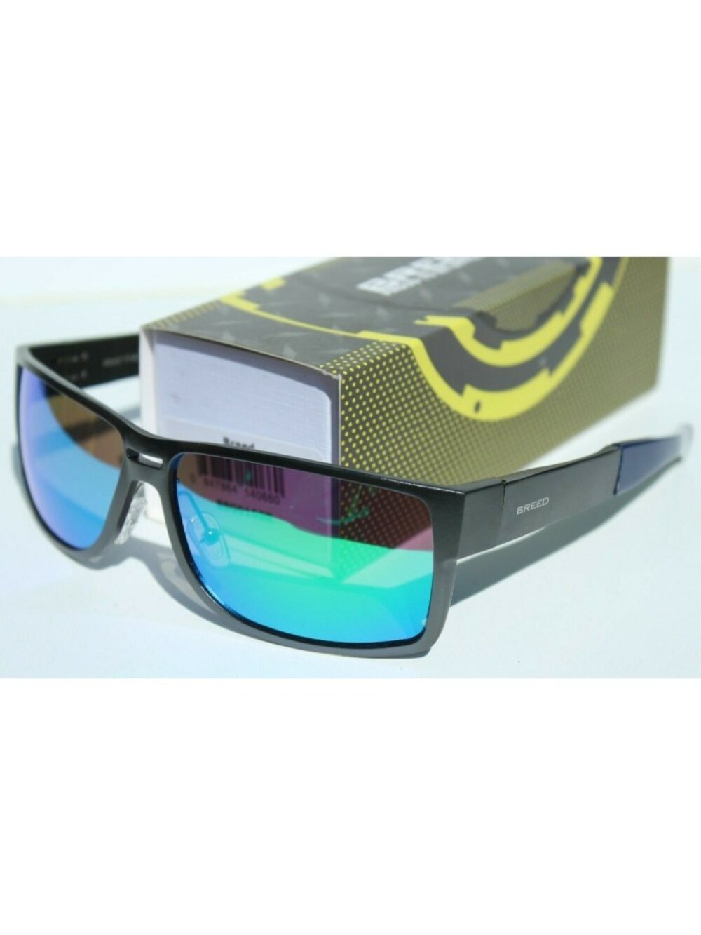 BREED Stratus POLARIZED Sunglasses Gunmetal Aluminum/Green NEW $185 BSG010SR